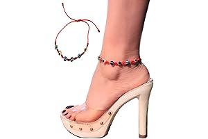 7 SEVEN KNOTS RED STRING ANKLET BRACELET