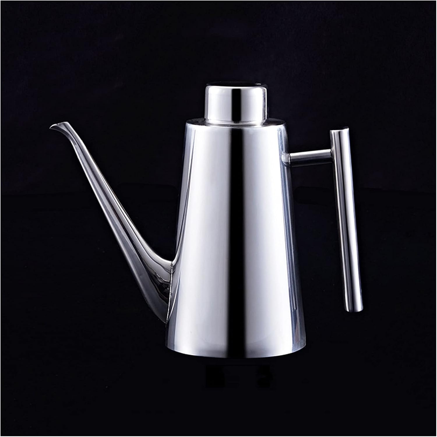 Oil and Vinegar Bottle Stainless Steel Oil Bottle with Handle Kitchen Leak-Proof Oiler with Spout Thickened Oil Dispenser for Home Hotel Restaurant Cruet Set