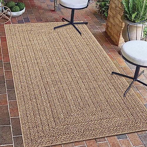 Teppich-Traum Outdoor Teppich Läufer modern robust Jute Look wetterfest Balkon Garten Terrasse 60x180 cm