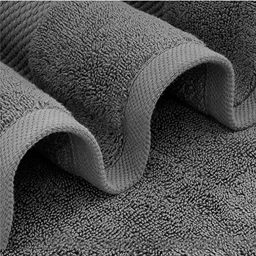 White Classic Luxury Bath Towels Large - Cotton Hotel Spa Bathroom Towel |30X56 | 4 Pack | Grey #TOP2