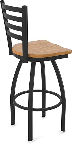 Miniatura 33 de 410 Jackie Taburete de bar giratorio de 36 pulgadas con acabado antiarrugas negro y asiento de vinilo negro Vinilo negro,Canter Burdeos,Tierra