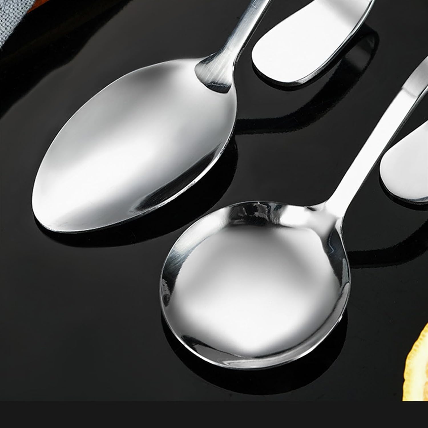 Modern Bend Handle Spoon From Rustless Metal for Serving Confections Appetizers and More Salad Spoon