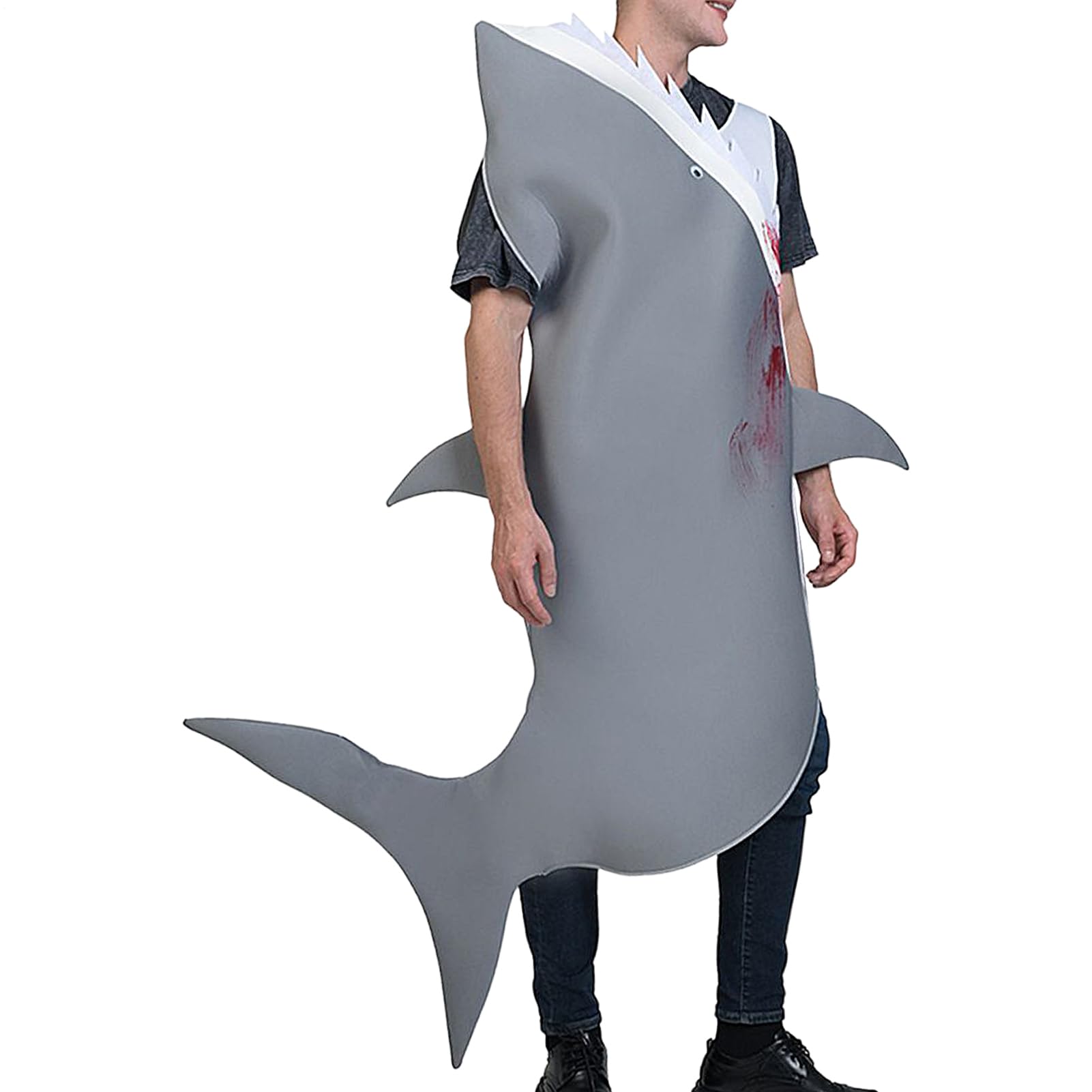Strój Rekina Śmieszny Strój Na Halloween I Cosplay | Szalone Przebieranki Regulowane Akcesoria Na Urodziny Zabawę