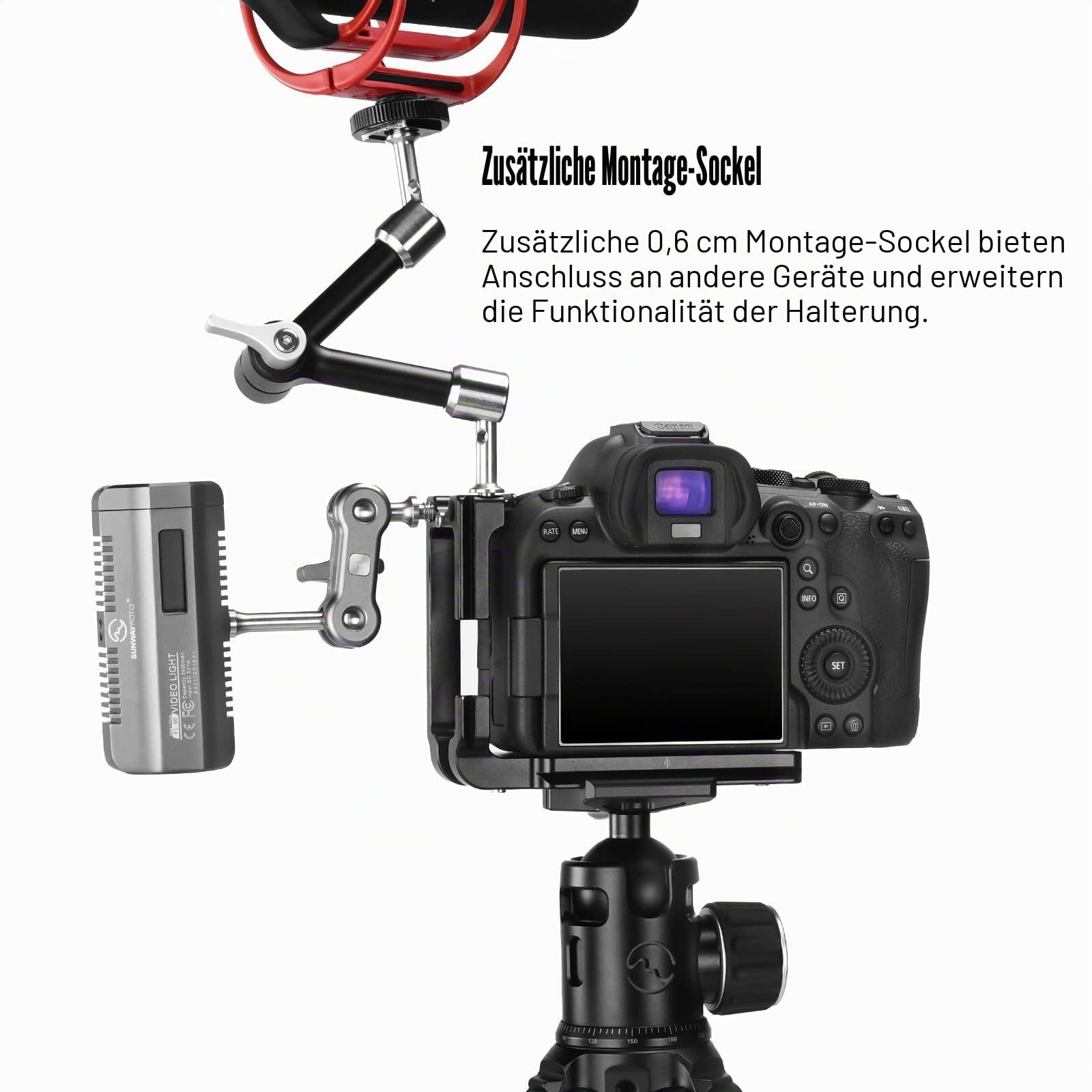 Sunwayfoto PCL-R6II L-Bracket für EOS R6 Mark II & R6 III Arca Swiss Schnellwechselplatte L-Winkel
