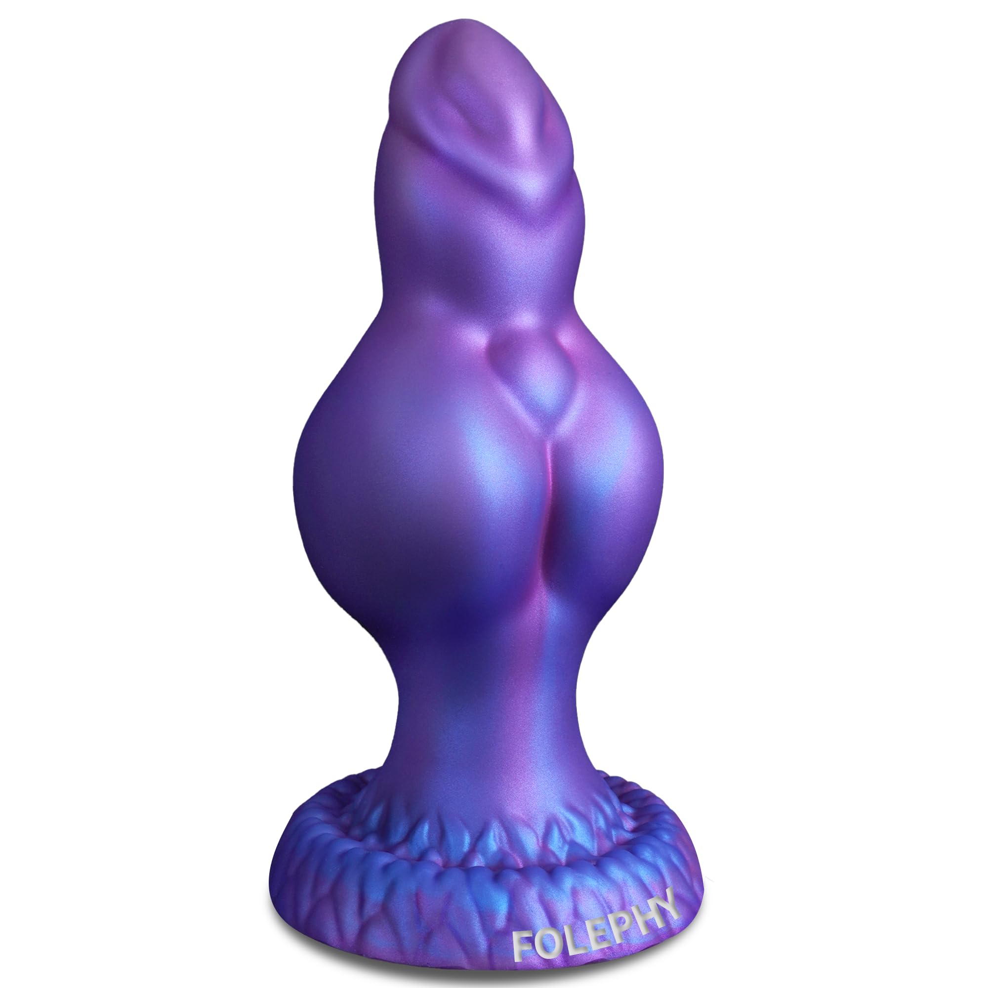 Short Thick Dildo Dog Knot Dildo - 3" Diameter Fantasy Monster Anal XL Giant Knotted Dildos, Alien Animal Fat Dildos Large Butt Plug with Big Suction Cup, FOLEPHY Adult Sex Toys for Women Men Gay