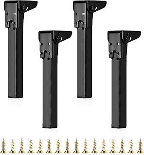 4 Stück Klapptischbeine, 70CM Möbelstützbeine, Faltbare Tischbeine, Metall Schreibtischbeine, Möbelfüße mit Bodenschoner und Schrauben Verfügbar für Schreibtisch Esstisch, Couchtisch