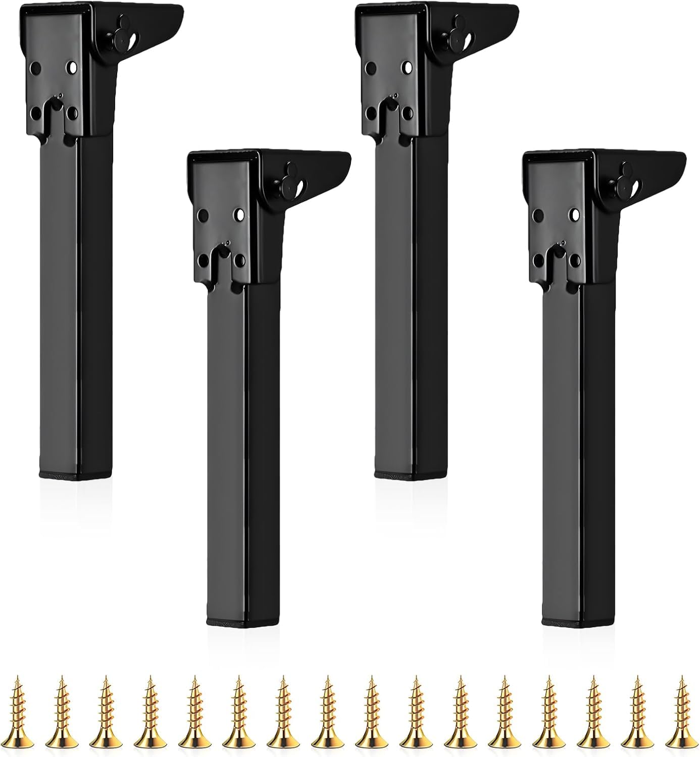 ROTKUSZ Pack of 4 Folding Table Legs, 70 cm Furniture Support Legs, Foldable Table Legs, Metal Desk Legs, Furniture Feet with Floor Protectors and Screws Available for Desk, Dining Table, Coffee Table