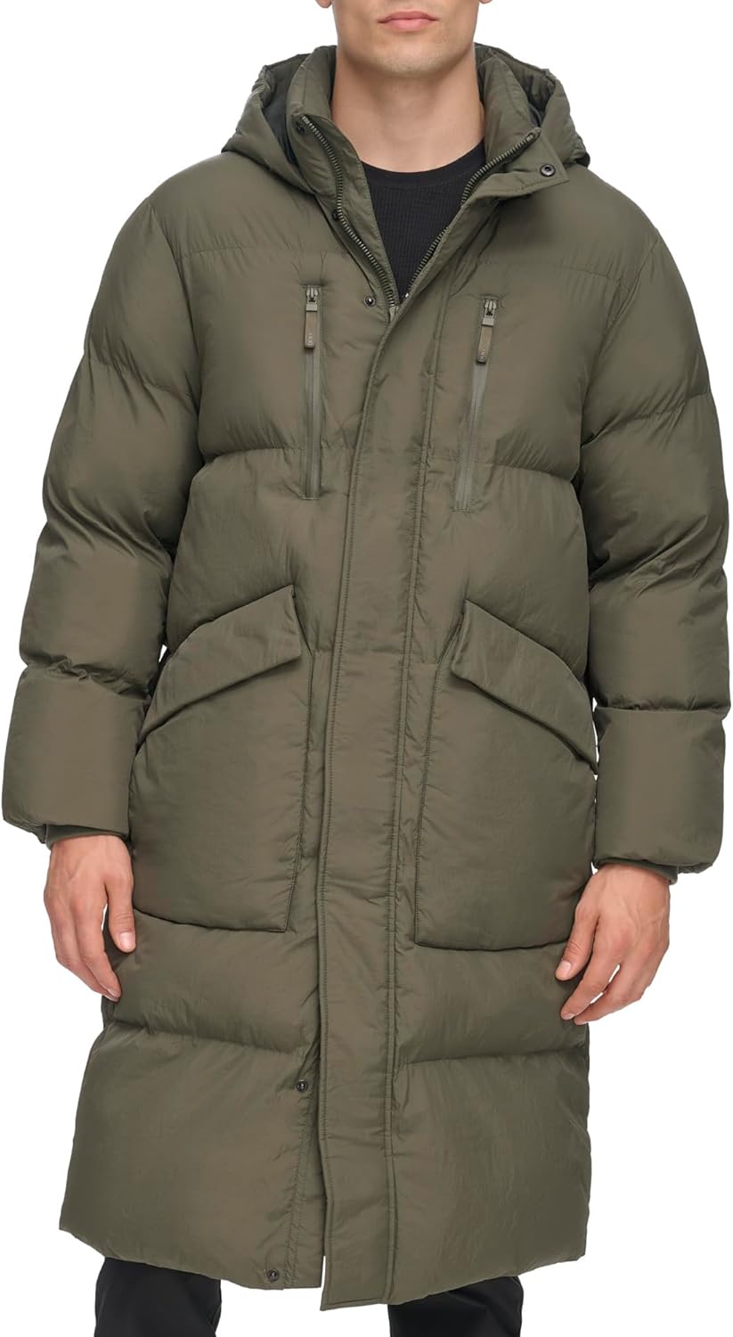 DKNY Mens Nylon Flex Parka