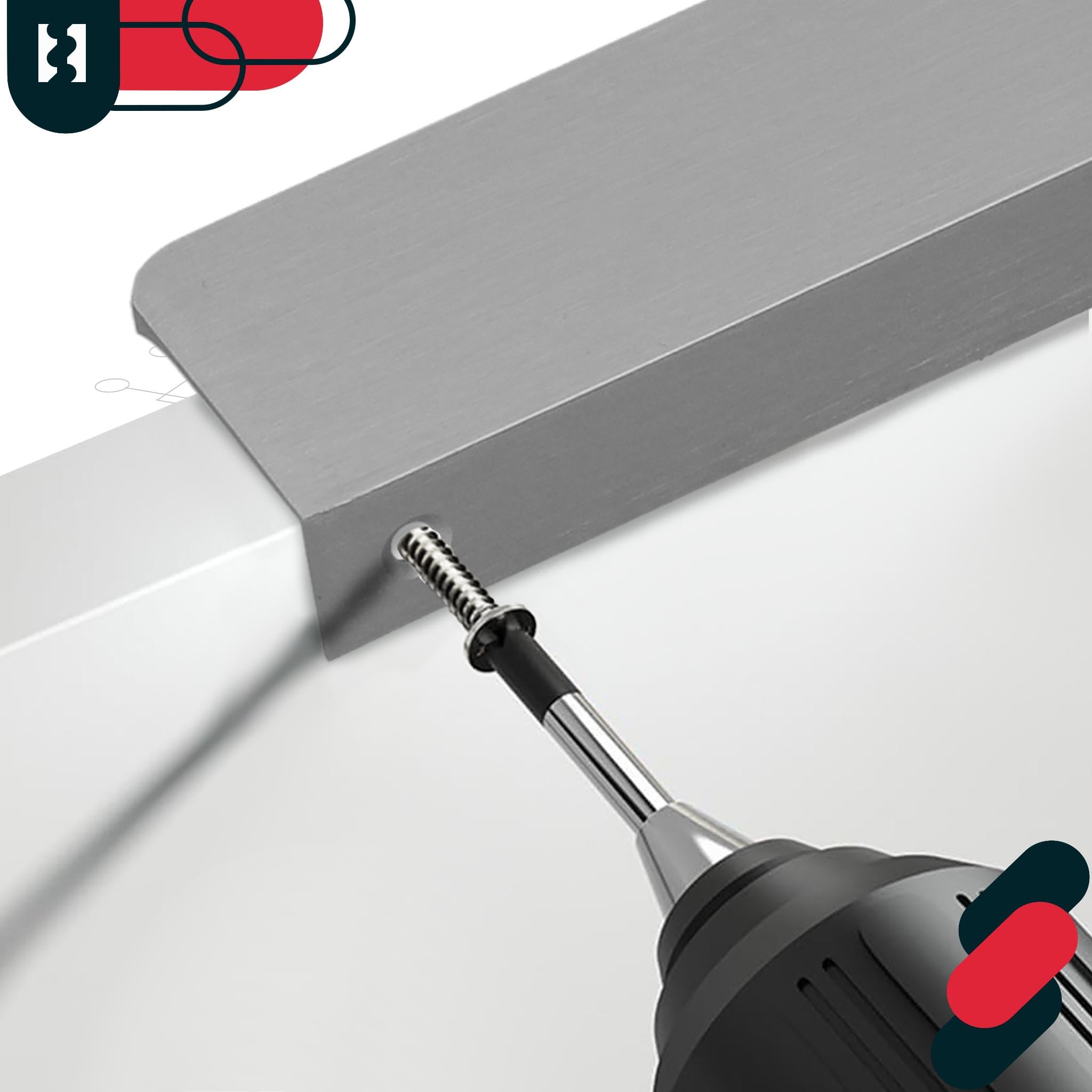 KOTARBAU® Tirador para muebles (180 mm), color plateado mate