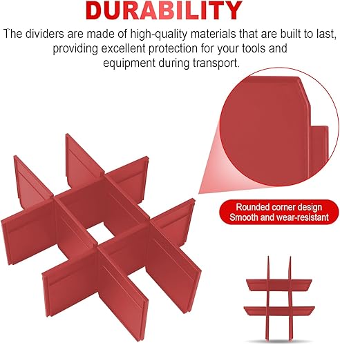 Miniatura 3 de 48-22-8472 DivisoresOrganizador de Empaque para Milwauke Packout Caja de Herramientas de 2 Cajones Rojo