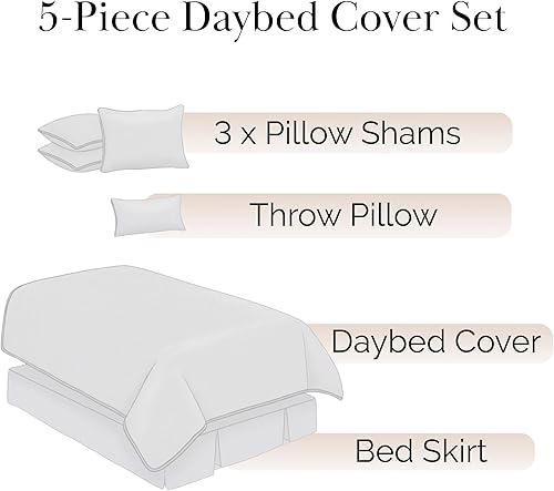 Miniatura 2 de Brickyard Collection - Calidad prémium, suave, resistente a las arrugas, la decoloración y las manchas, fácil cuidado, juego de funda para sofá