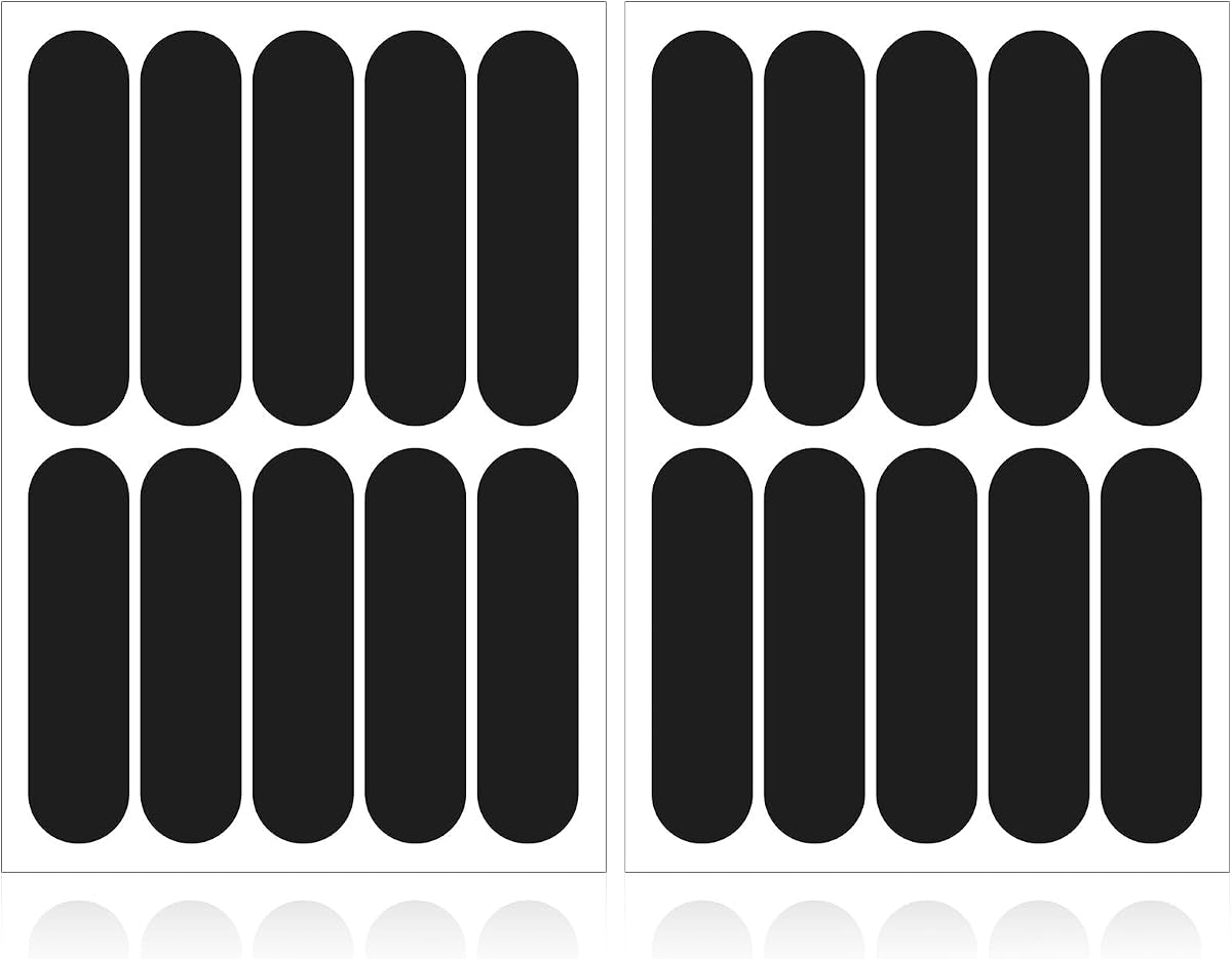 20 pegatinas reflectantes negras, pegatinas de seguridad para casco de motocicleta, cinta reflectante de seguridad de visibilidad nocturna para bicicleta, exterior (7x1,8 cm)