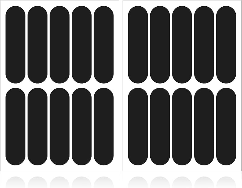 20 pegatinas reflectantes negras, pegatinas de seguridad para casco de motocicleta, cinta reflectante de seguridad de visibilidad nocturna para bicicleta, exterior (7x1,8 cm)