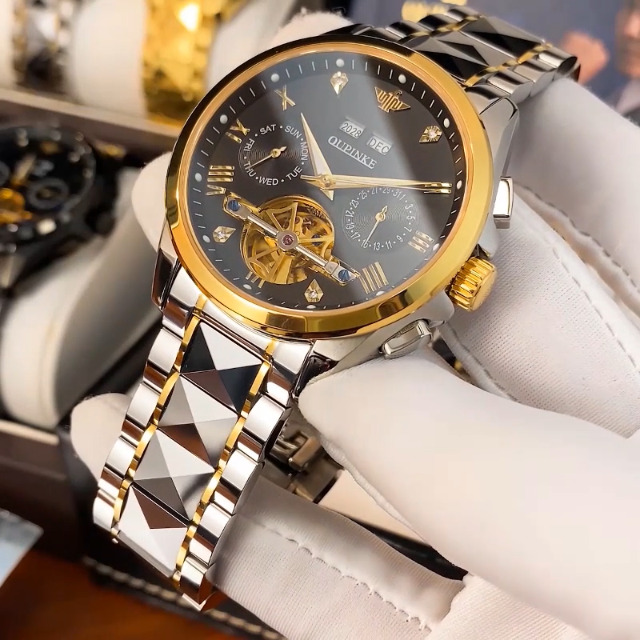 Amazon.com: OUPINKE Mens Watches Automatic Tungsten Steel Casual