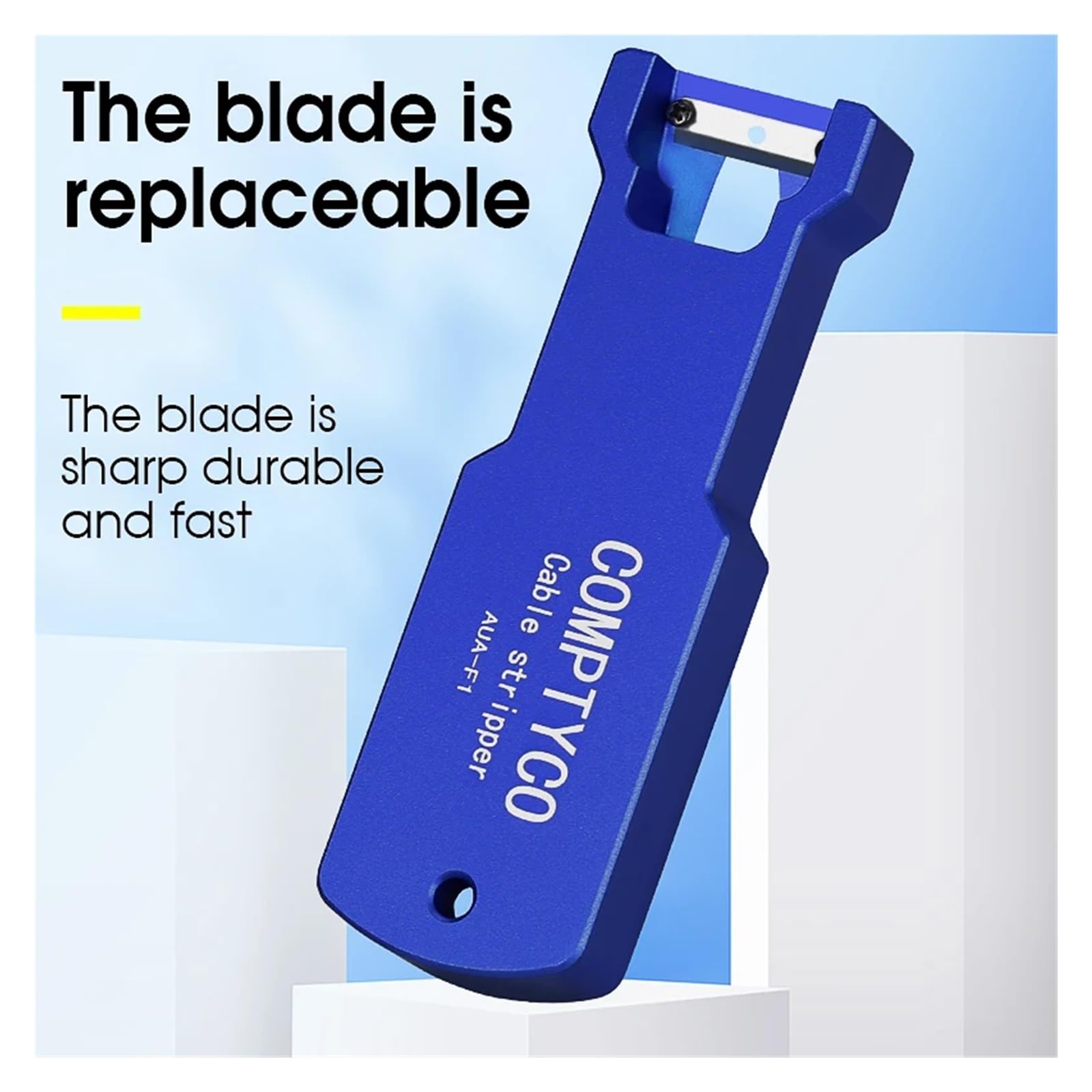 Outil de fibre optique FTTH Dénudeur longitudinal AUA-F1 Découpeuse gaine câble 8,5 mm 10,4 14(Blue)