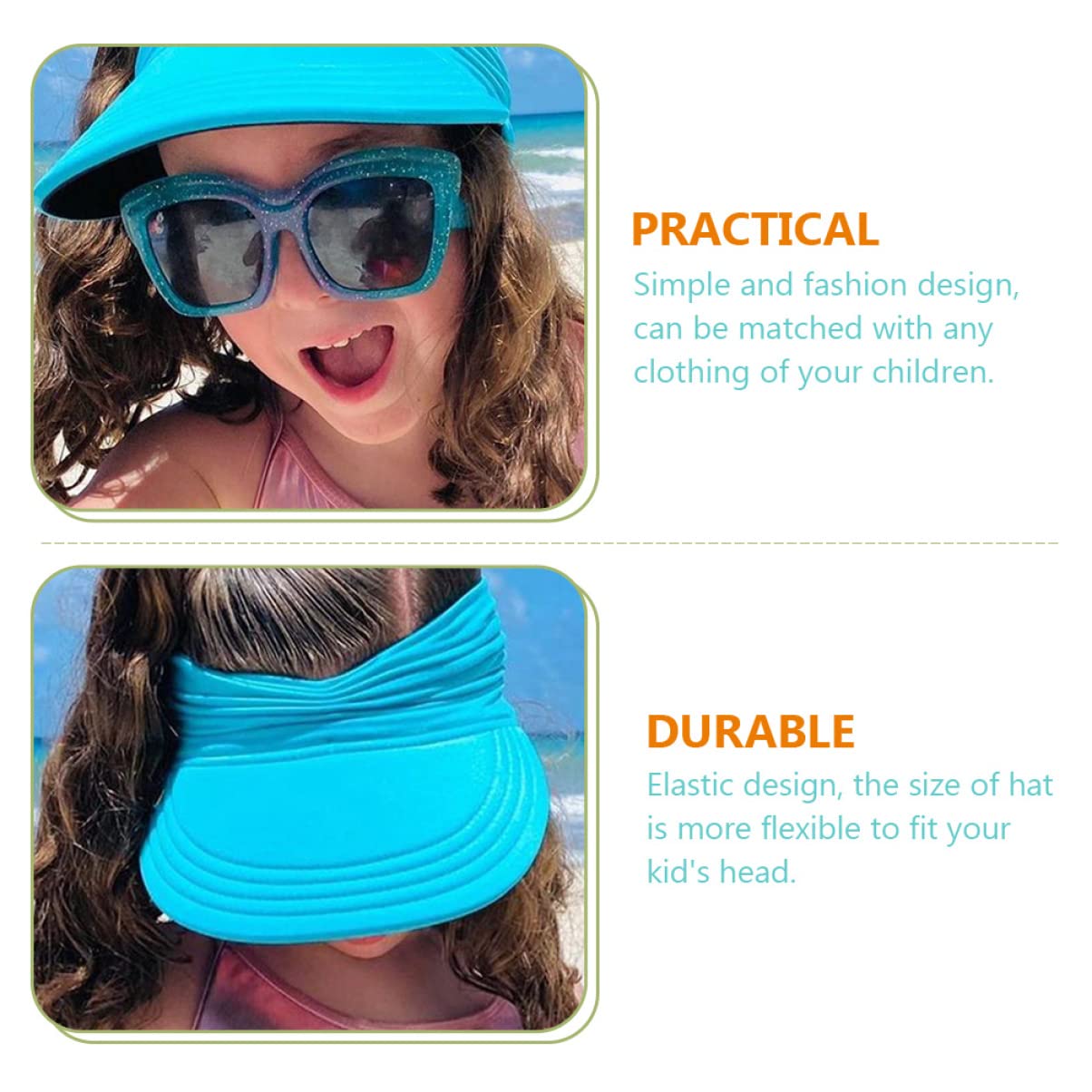 PACKOVE 5piezas Sombrero De Sol Infantil Protección UV para Playa y Actividades Al Aire Gorro Transpirable para Niño Niña Lago