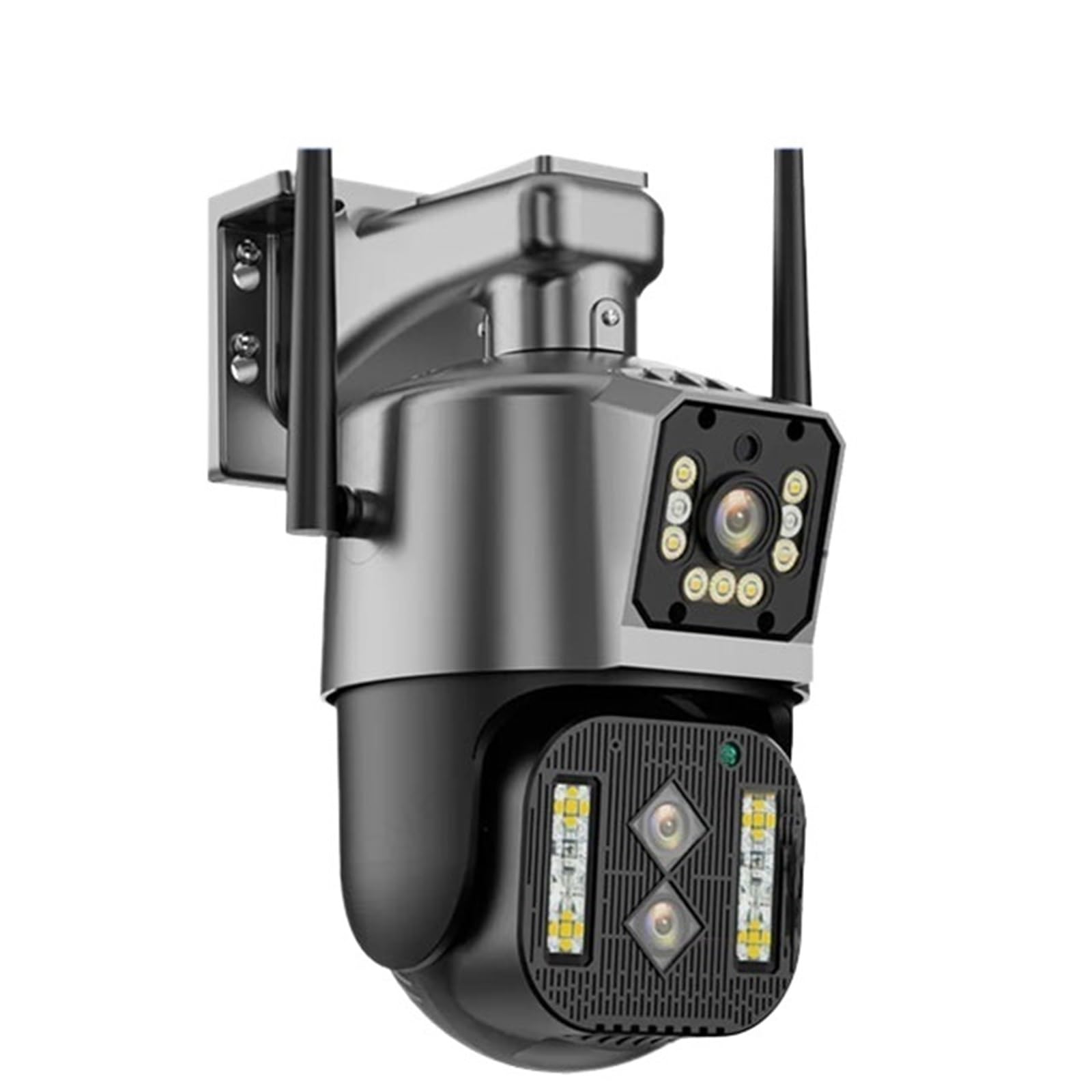 JVDDI 6K 12MP 4K Binocular IP WiFi Outdoor Camera PTZ 10X Hybrid Zoom Auto Tracking Waterproof Security CCTV 128G Cam(12MP NO SD Card)