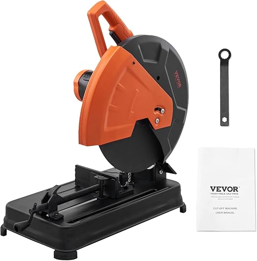 VEVOR Abrasive Chop Saw, 14"355mm Blade, 2300W 3600RPM Steel Cutting Machine, 0-45 Adjustable Angle Miter Saw for Metal/Rebar/Iron/Aluminum