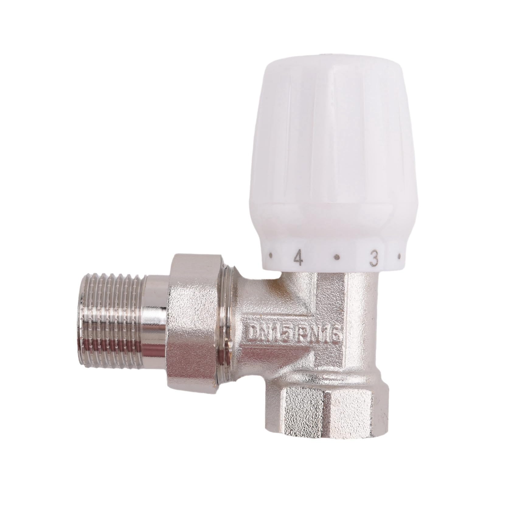 Válvula de Radiador Termostático 10 Piezas 15mm x 1/2 Pulgadas Válvula de Radiador Termostático de ángulo Termostático TRV para Oficina Casa