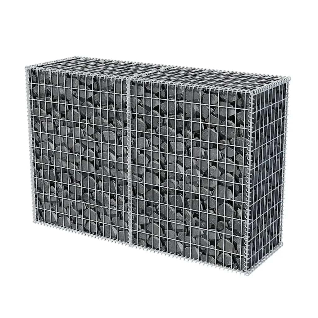Mobili,Gabbione Cestino Acciaio Zincato 150x50x100 cm