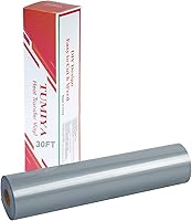 Vista 99 de TUMIYA HTV Heat Transfer Vinyl Rolls - 12" x 30 Ft HTV Vinyl, Black Iron on Vinyl DIY Design for T-Shirt (Black)