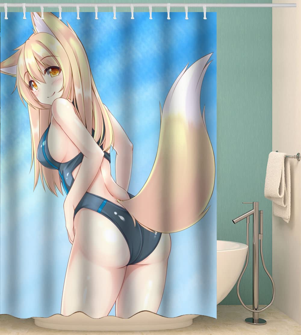 Anime Big Breasts Big Ass Girl Nude Print Shower Curtain Bathroom Supplies  Waterproof Bathroom Decoration with Hook : Amazon.ca: Home