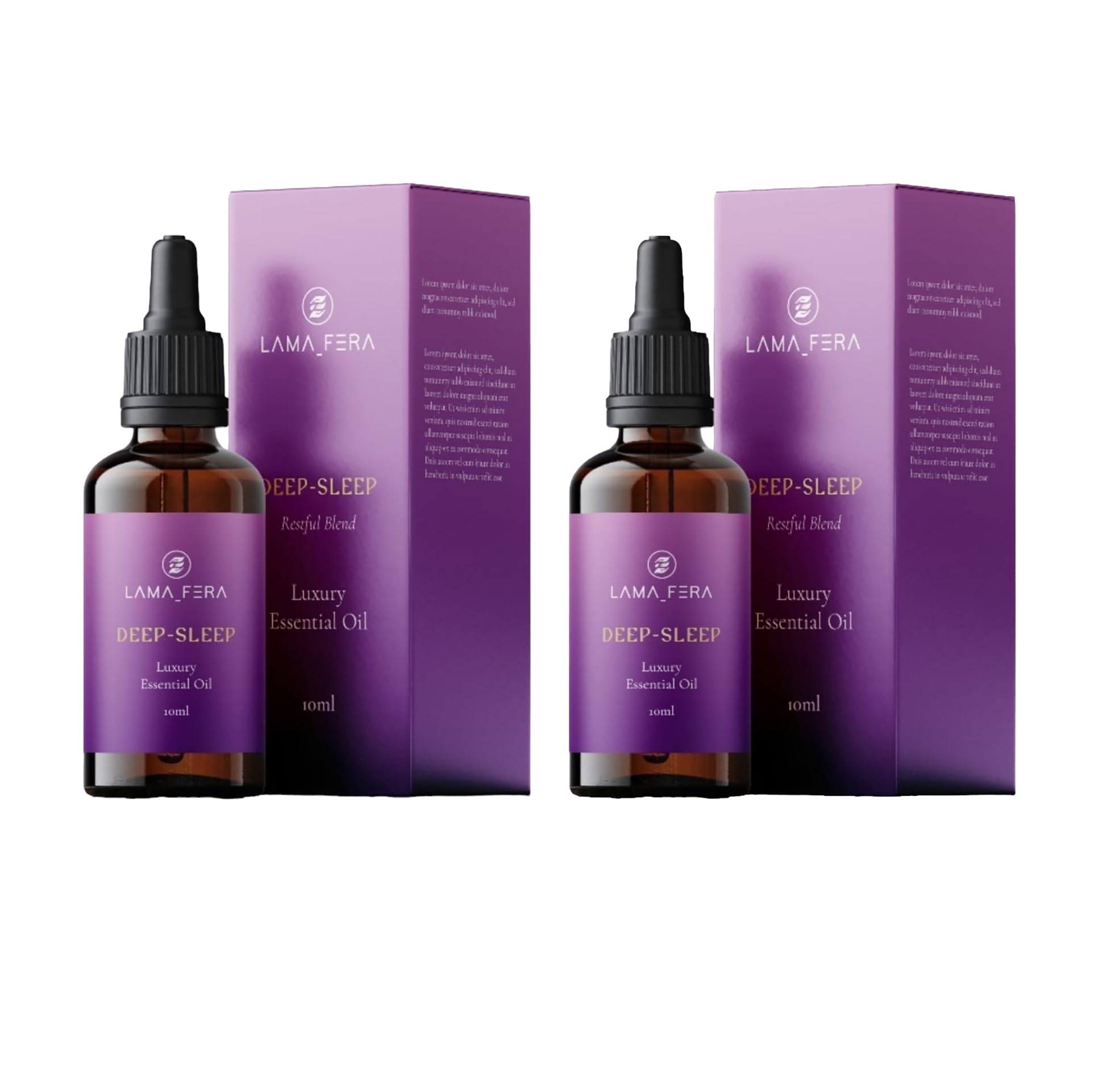LAMA_FERA 10ml Deep Sleep, Stress Relief Essential Oil | Pure & Natural Essential Oils | Relieves Stress & Creates Sense of Relaxation | Stress- Relief and Mood-Management | Reduce Mental-Prresue (Pack of 2 (10ml), Lavender)