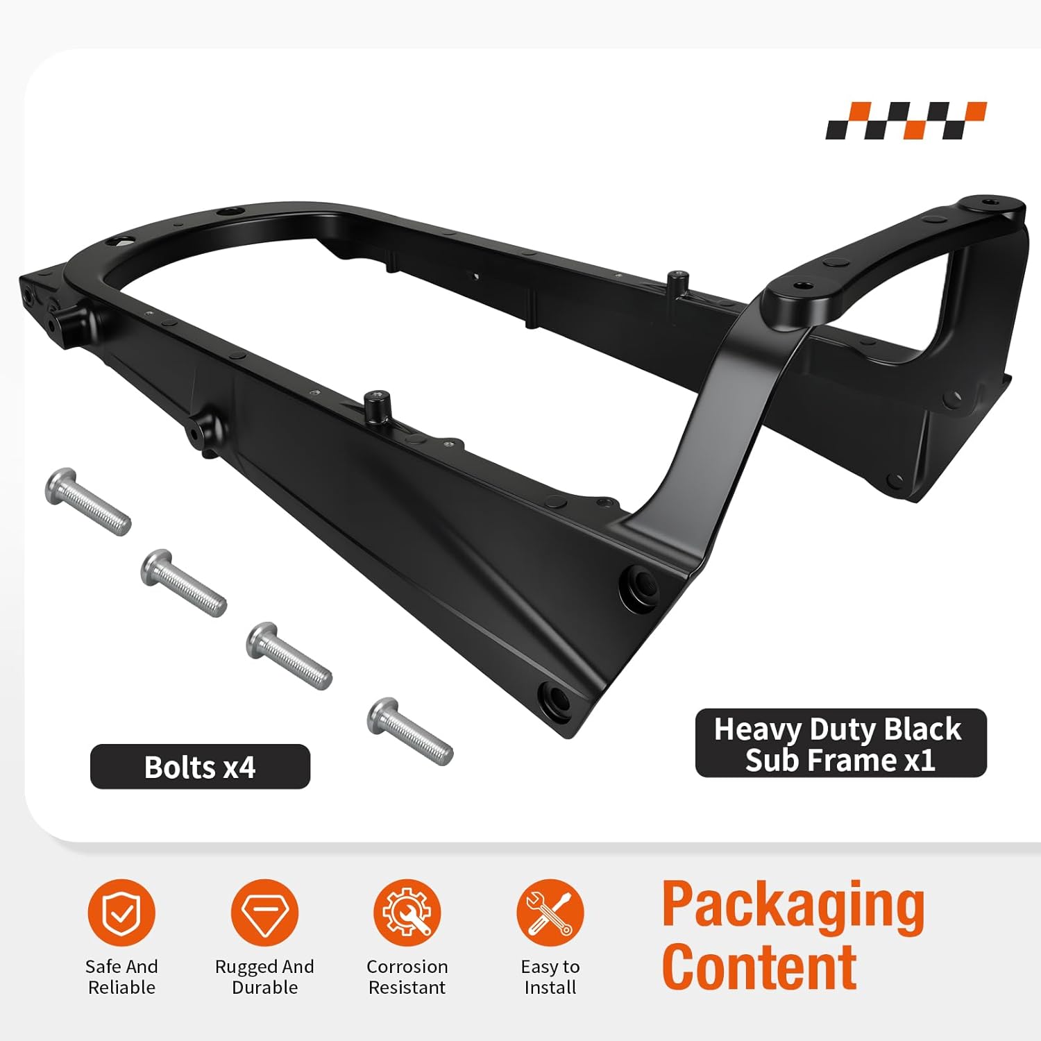Heavy Duty Aluminum Black Sub Frame & Bolts for Yamaha Raptor 700 700R YFM700 2006-2024 1S3-21190-08-00