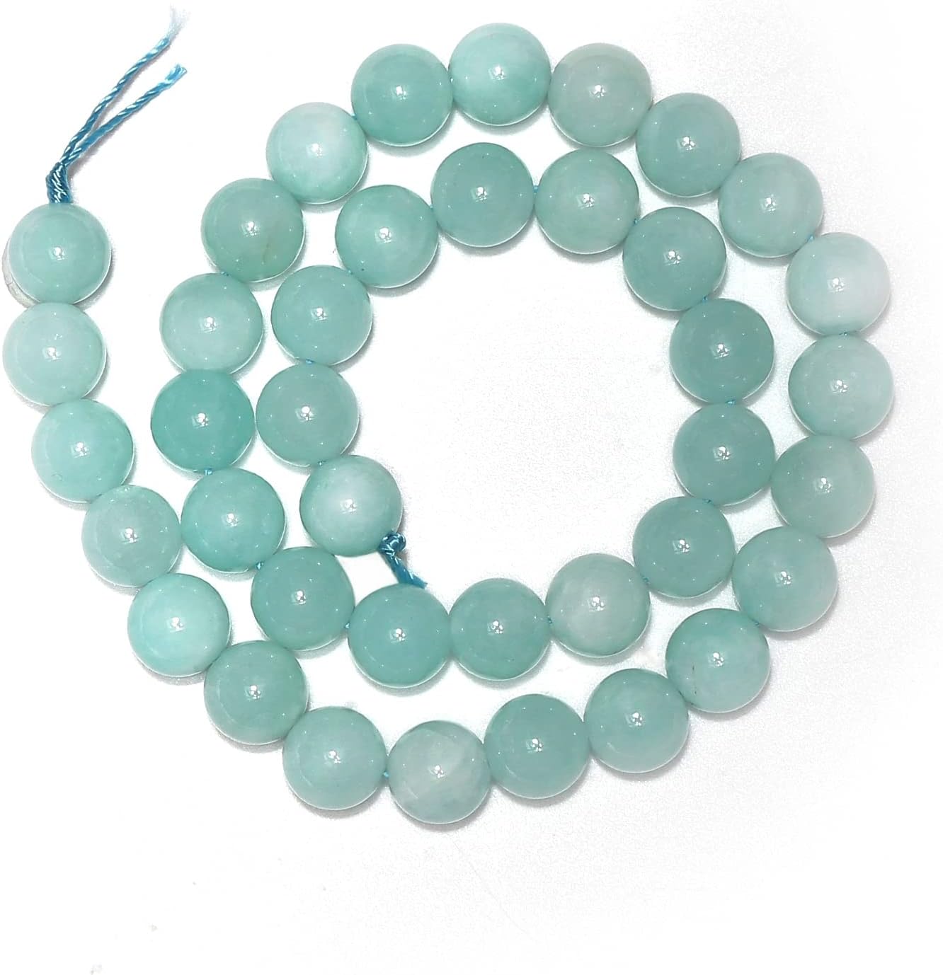 45pcs 8mm Natural Stone Beads Cyan Angelite Beads Energy Crystal Healing Power Gemstone for Jewelry Making, DIY Bracelet Necklace - Image 6