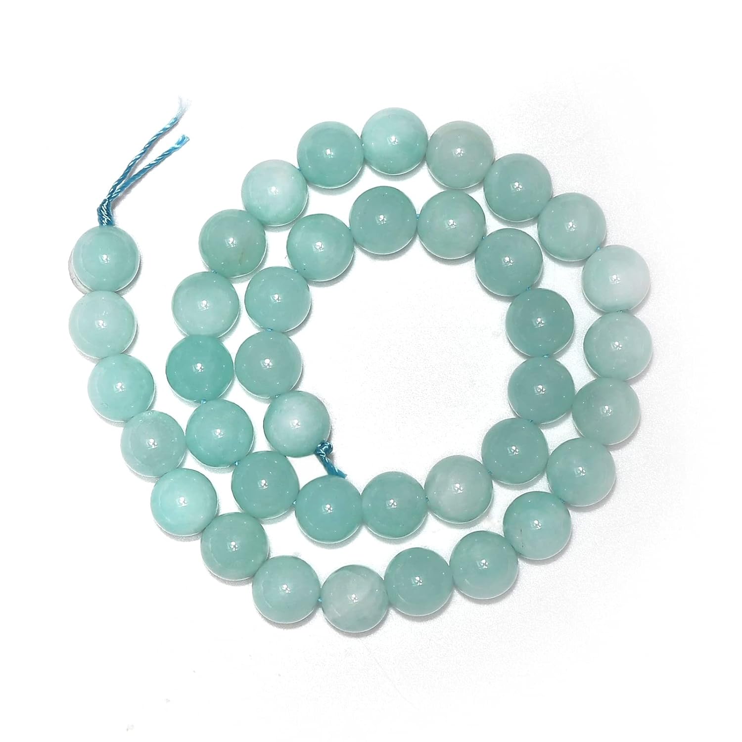 45pcs 8mm Natural Stone Beads Cyan Angelite Beads Energy Crystal Healing Power Gemstone for Jewelry Making, DIY Bracelet Necklace - Image 6
