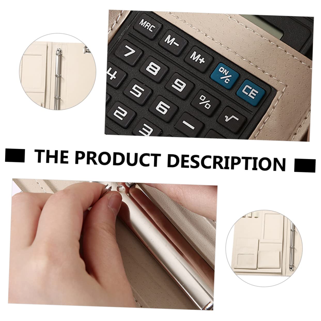 SHINEOFI Carpeta de Oficina de Cuero Pu Marrón Diseño de Múltiples Ranuras y Bolsillos para Documentos, Carpeta de Archivos Profesional para Almacenamiento Conveniente en Oficina