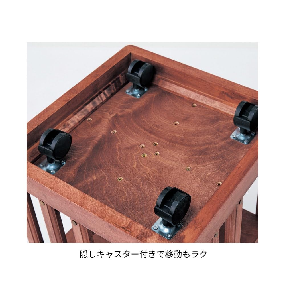 ぶうさん　アンティーク調ブックラックキャスター仕様 2-1 Amazon.co.jp: [ベルメゾン] ブックワゴン アンティーク調 回転