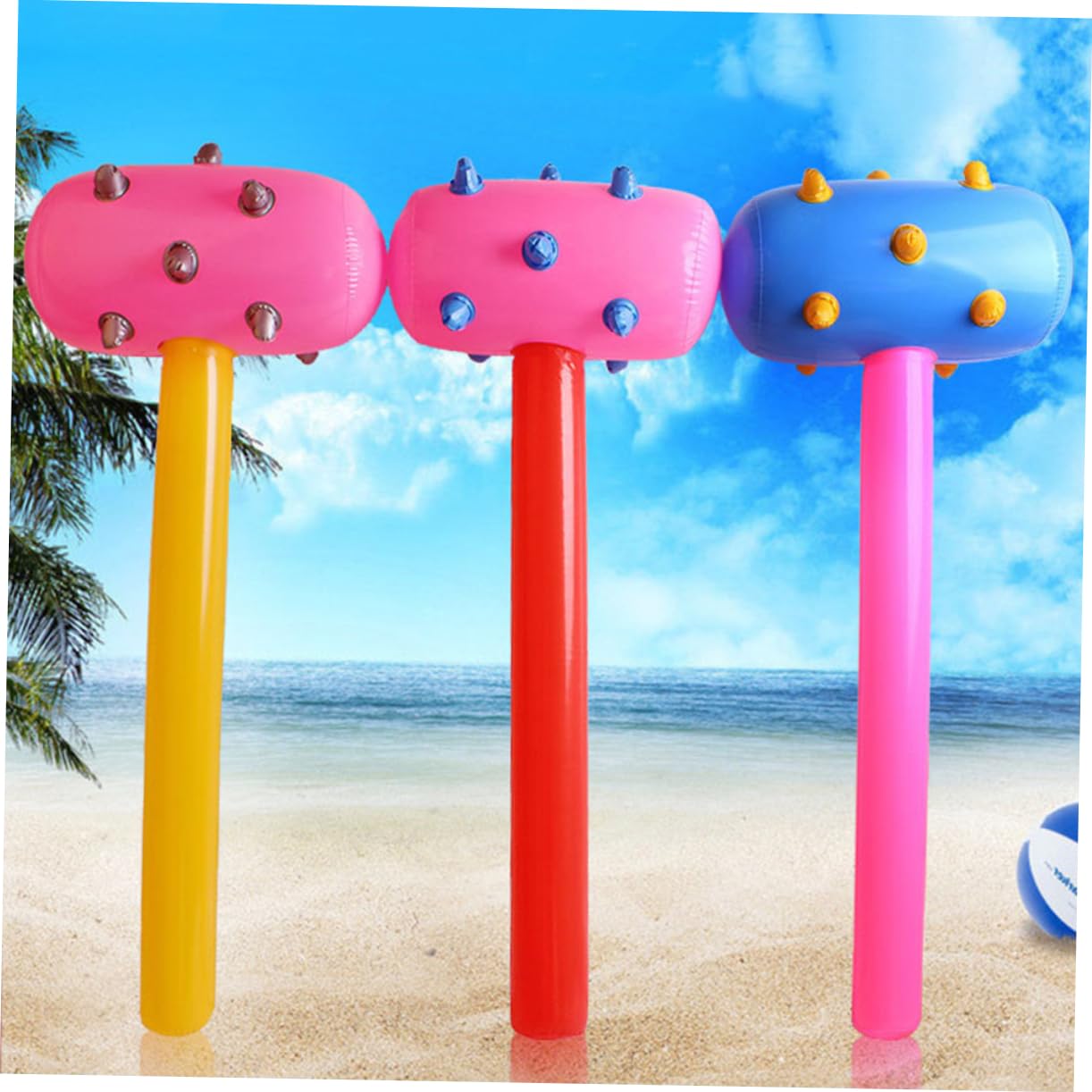JOINPAYA 2pcs Inflatable Hammers Toy Hammer Set for Boys and Girls Pvc Inflatable Toys Random