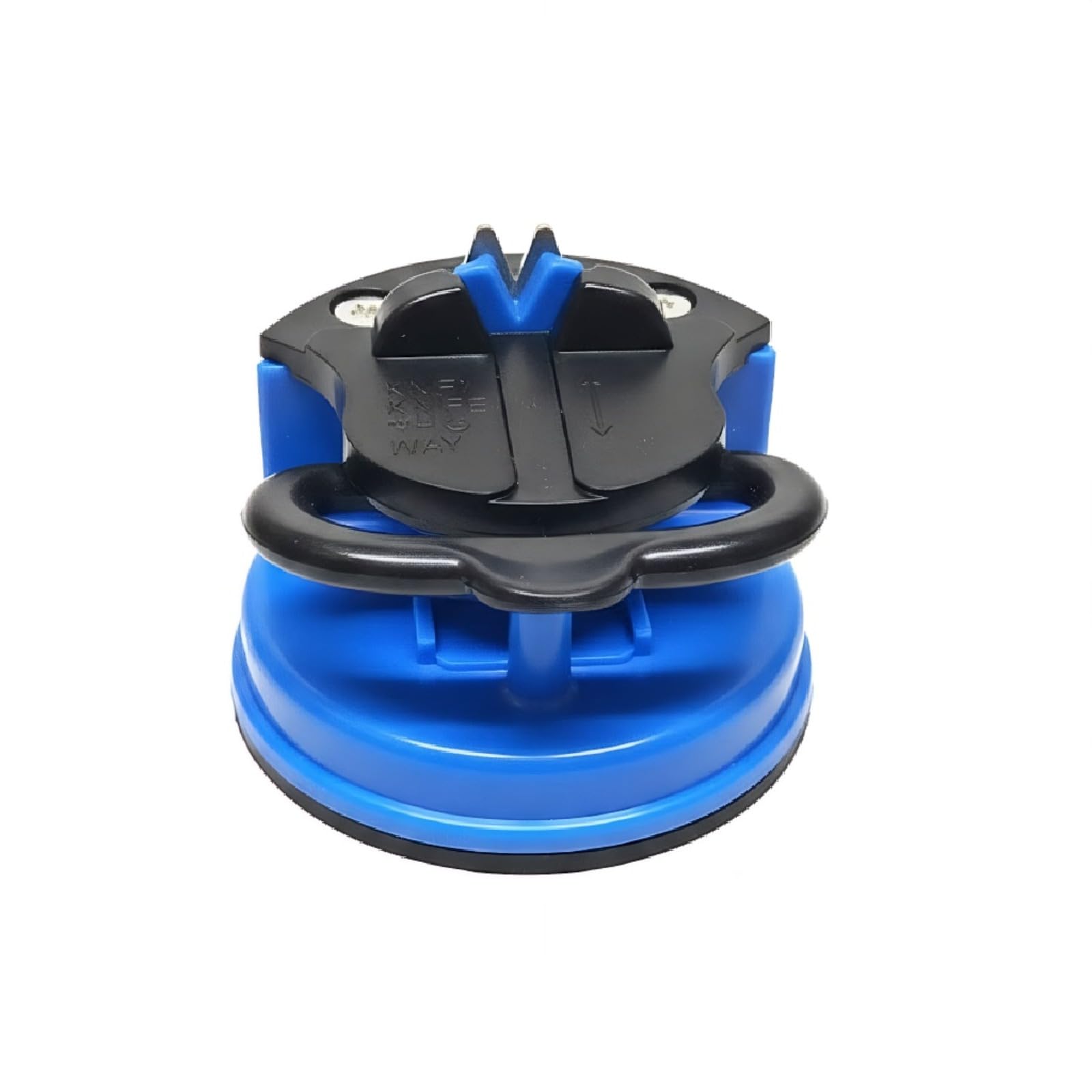 Knife Sharpener Kitchen Pocket Small Knife Sharpeners with Suction Base Suitable for Most Knife Types Blue