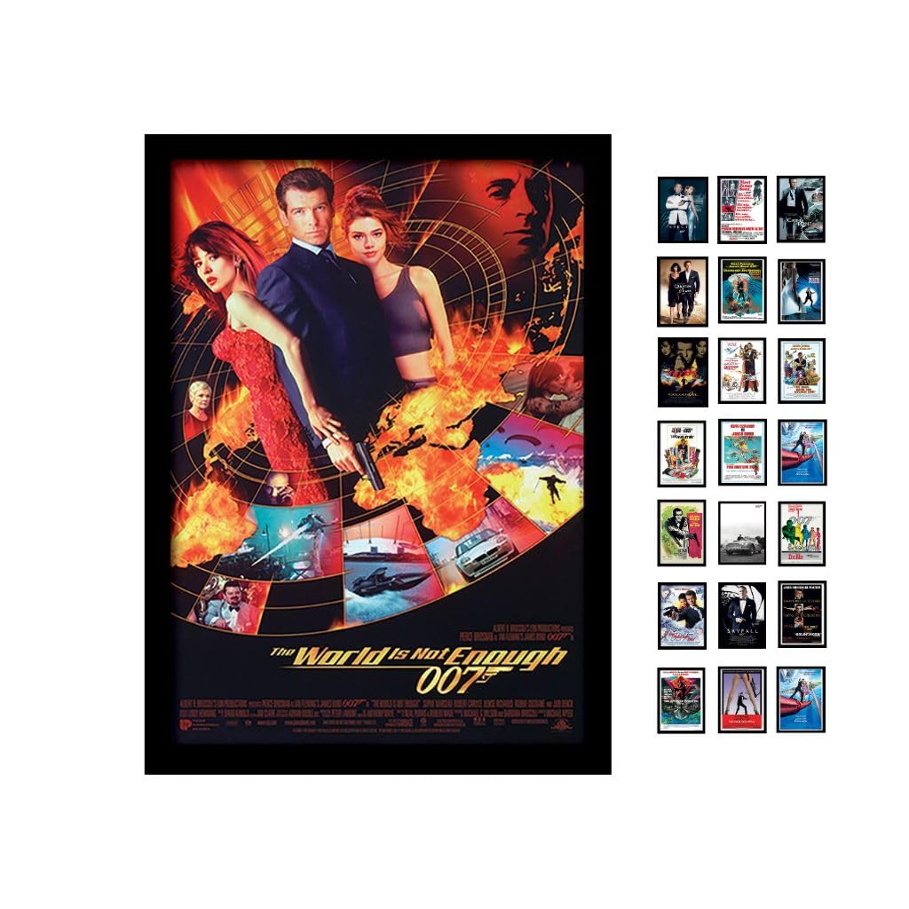 iPosters Pyramid International James Bond (World Not Enough One-Sheet) 30cm x 40cm Framed, Collectors Print, One Size