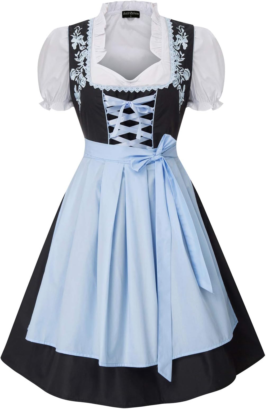 SCARLET DARKNESSWomen German Oktoberfest Costumes 3 Pcs Bavarian Dirndl Dresses