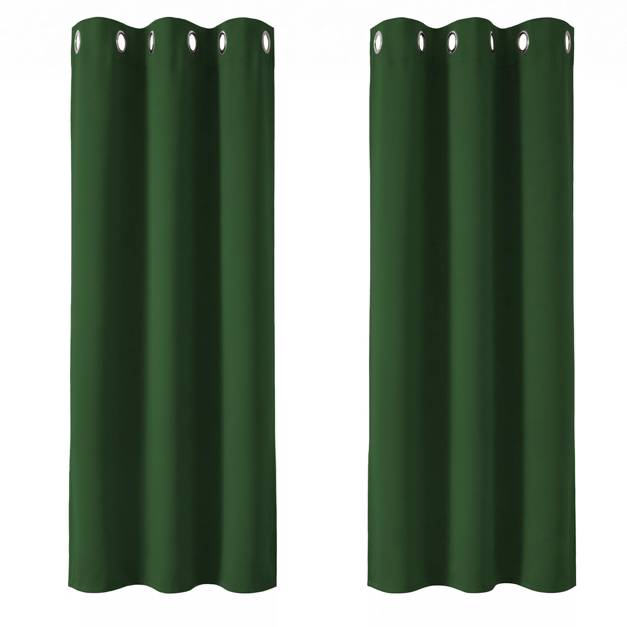 Deconovo Boys Dark Green Room Darkening Curtains Eyelet Blackout Curtains Thermal Insulated Curtains For Bedroom 42 X 54 Inch 2 Panels
