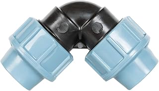 HOLZBRINK 5X L-Stück 3/4 x 3/4 Zoll Rohrverbinder für Richtungsänderung des Verlegerohrs oder Tropfschlauchs, Material: PP...