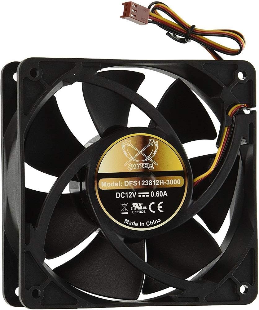 Scythe Ultra Kaze 120mm Case Fan, High Static Pressure, 3-Pin 3000RPM