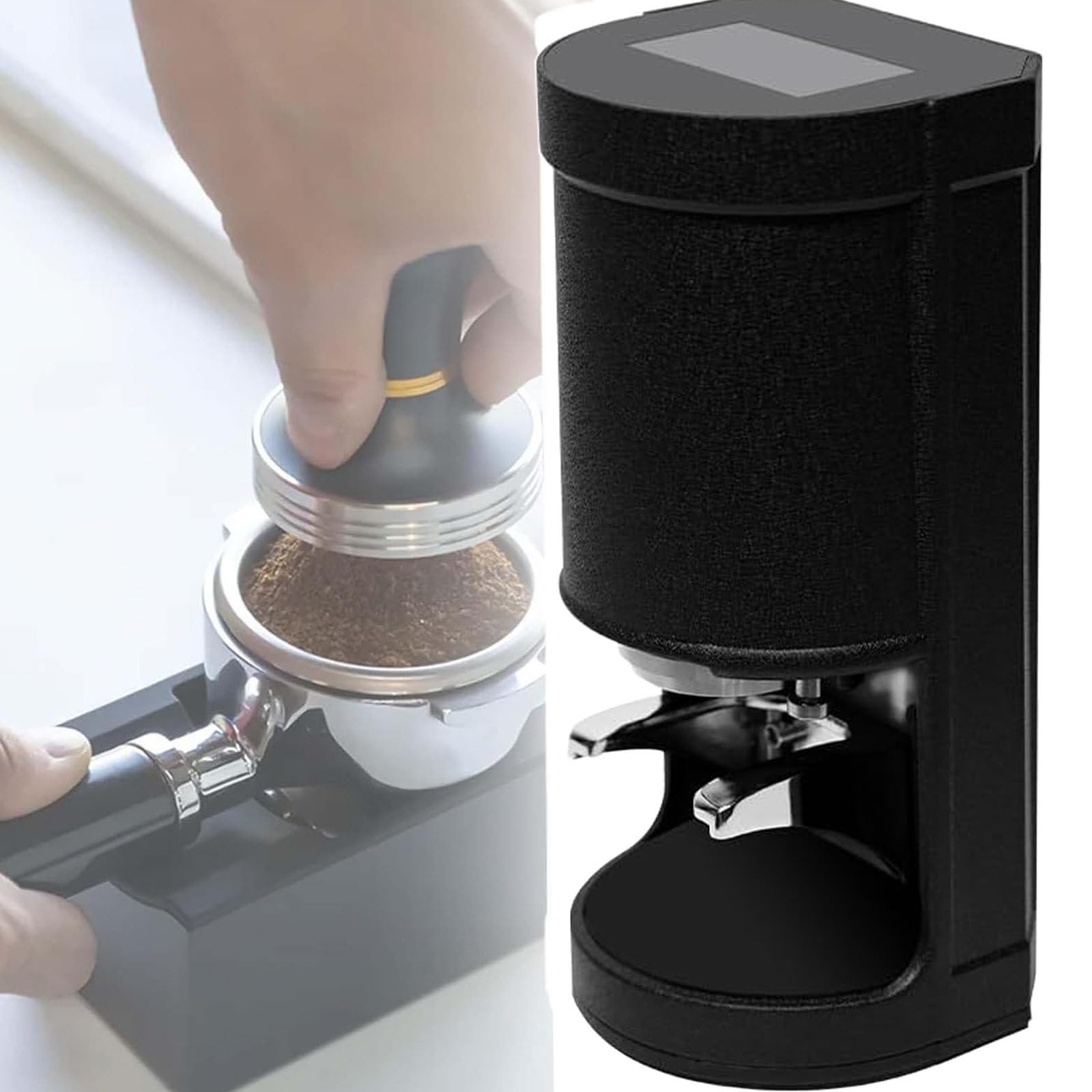 Prensador De Café,Prensador Eléctrico Automático De Café Prensador Automático Para Café Expreso Presión Ajustable Y Tiempos De Apisonamiento Para Un Espresso Cada Vez Blackflatsole White-flatsole