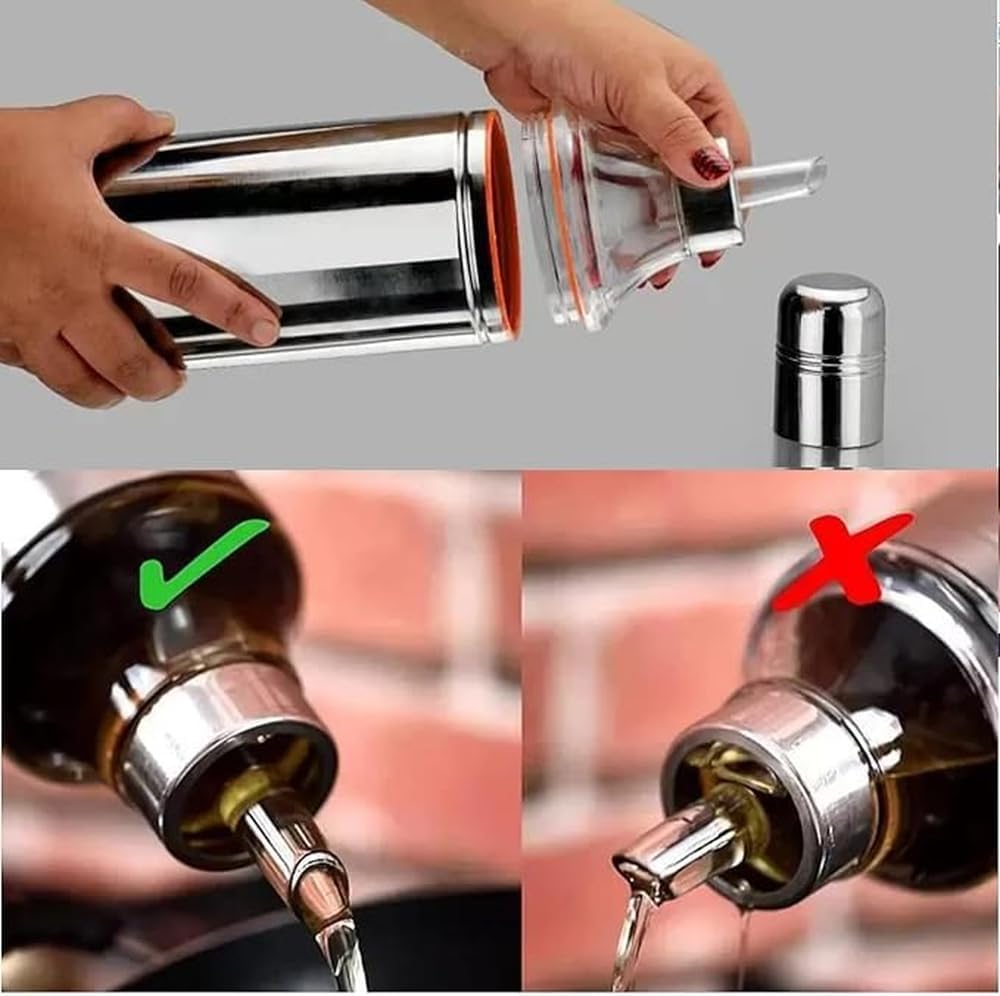 INKULTURE Stainless Steel Oil Dispenser with Nozzle 1 Litre (1000 ml) (Model No.01/01 piece) - Image 9 thumbnail