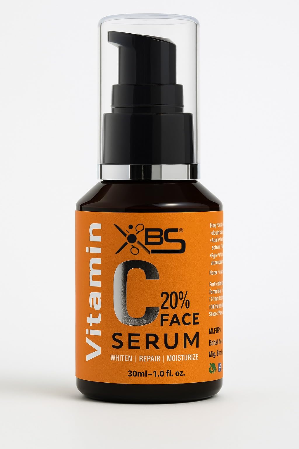 Vitamin C Face Serum Skin Clearing Serum - Brightening, Anti-Aging Skin Repair, Supercharged Face Serum, Dark Circle, Fine Line & Sun Damage Corrector, Genuine 20% - 30ml