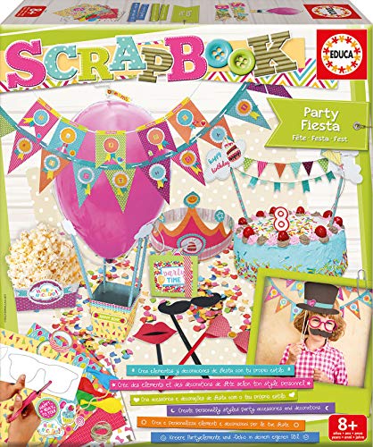 Educa Borrás- Party Fiesta Scrapbook, Juego Creativo (17419)