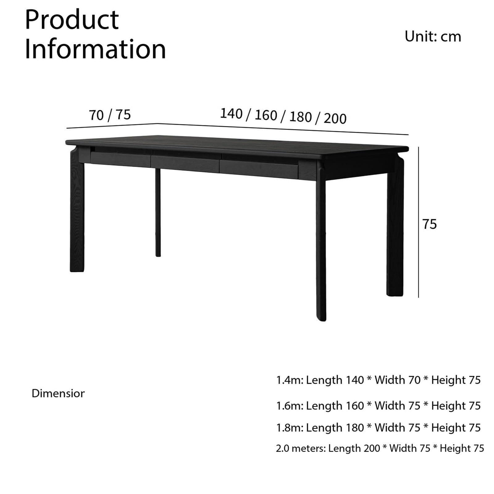 Versatile Computer Desk con Cassetti di stoccaggio Tavolo lavoro Scrittoio