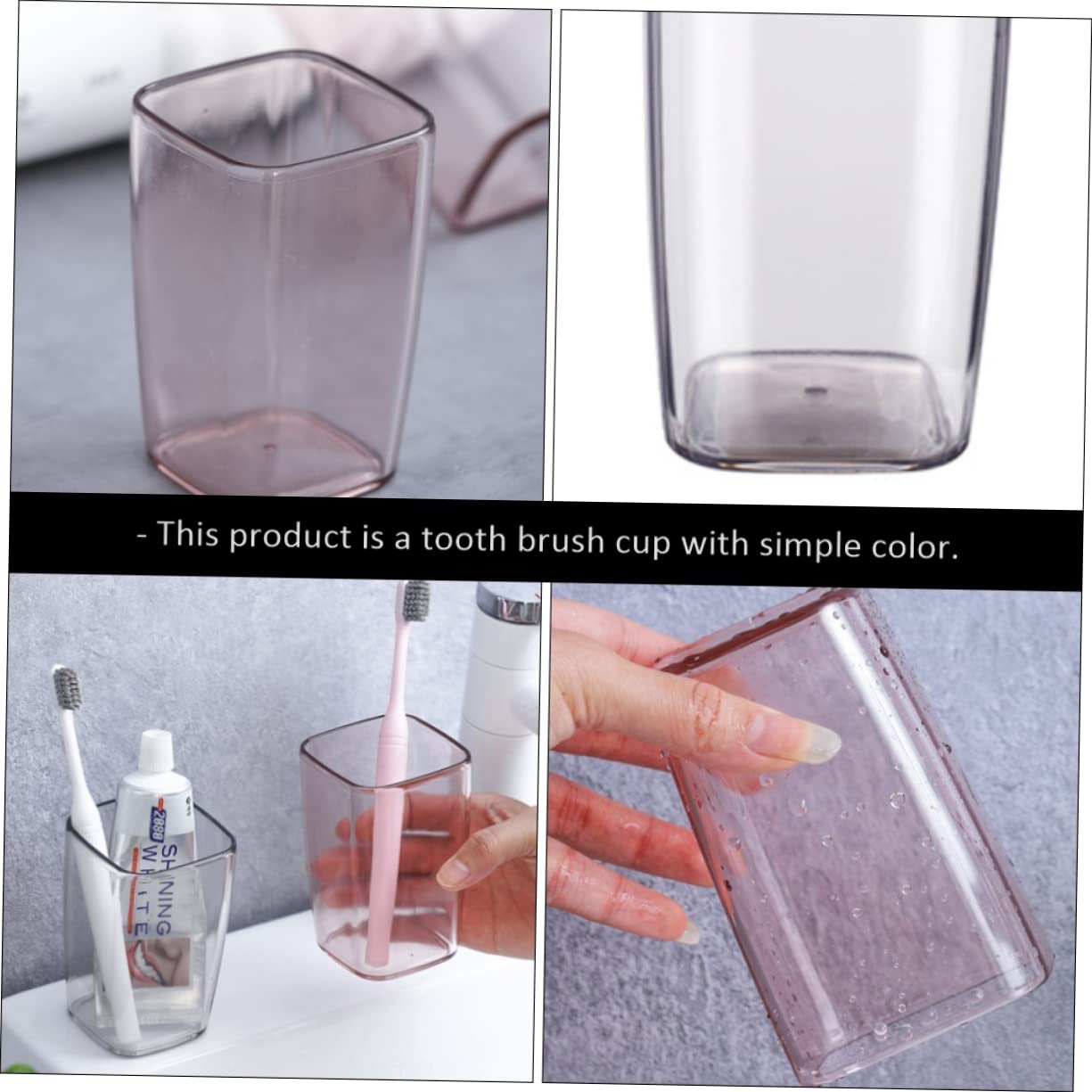 HOLIDYOYO 2pcs Portable Toothbrush Mug Travel Gargle Cup for Home Use Lightweight and Compact Design for Storing Toothpaste and Comb Versatile Drinking Cup