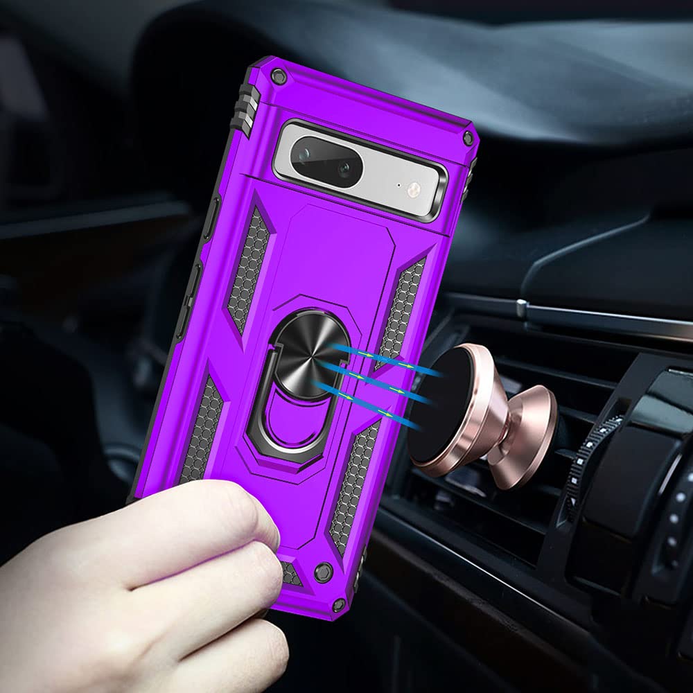 For Pixel 7a Case, Google Pixel 7A Phone Case With HD Screen Protector, [Military Grade 16ft. Drop Tested] Ring Shockproof Protective Phone Case For Google Pixel 7a,Silver - View #5