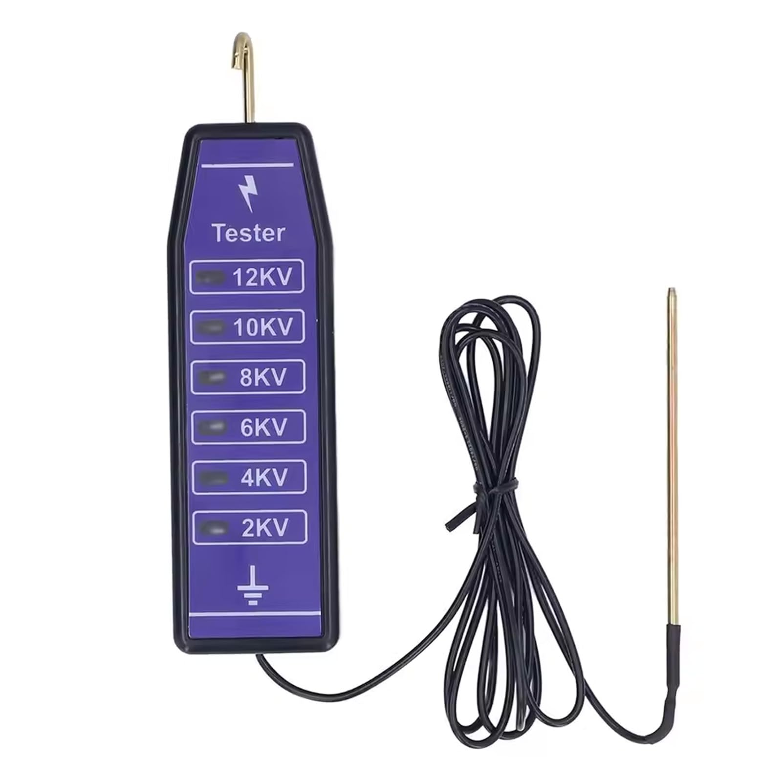 Buxuaaaa 2-12KV Electric Fence Voltages Tester Farmers Testing Tool Electric Fence Voltages Fault Finder Fault Finder with Indicators Light