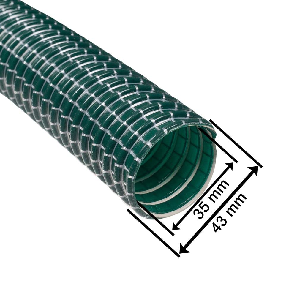 1A SCHLAUCH - Gewebeschlauch mit Handgriff für alle Industriesauger Kesselsauger mit 58 mm Anschluss Knickfest und sehr flexibel - TOP QUALITÄT