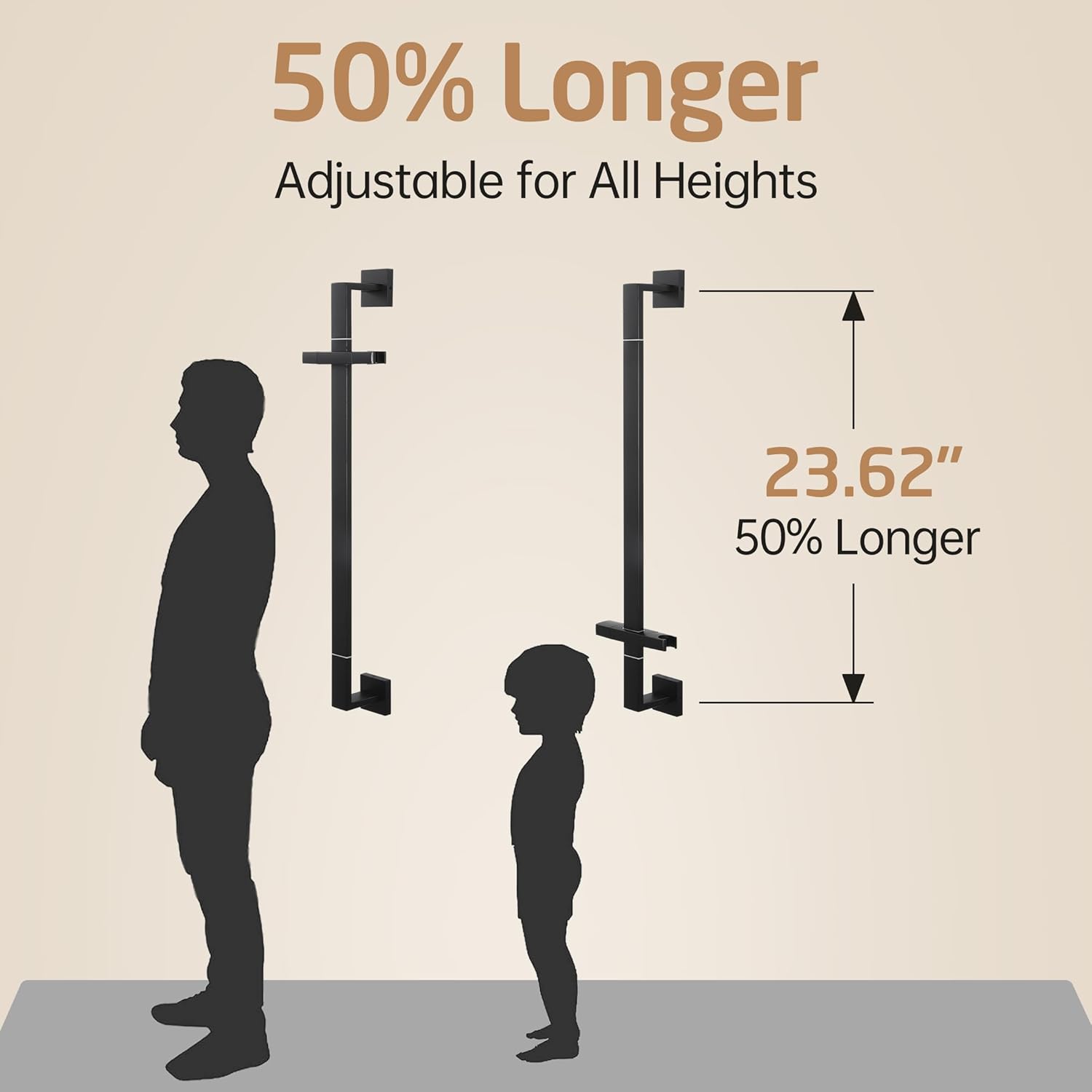 All components of the KES XB6250-BK Shower Faucet Set laid out