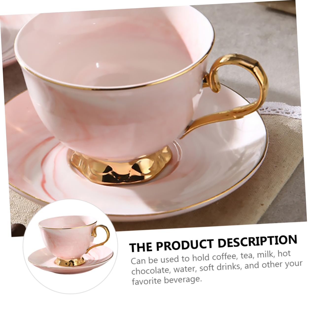 STOBAZA Tazza da Caffè in Ceramica con Piattino di Tazze Nordiche Tazza per Latte in Ceramica per Tè Caffè Espresso Cappuccino Cioccolata Calda